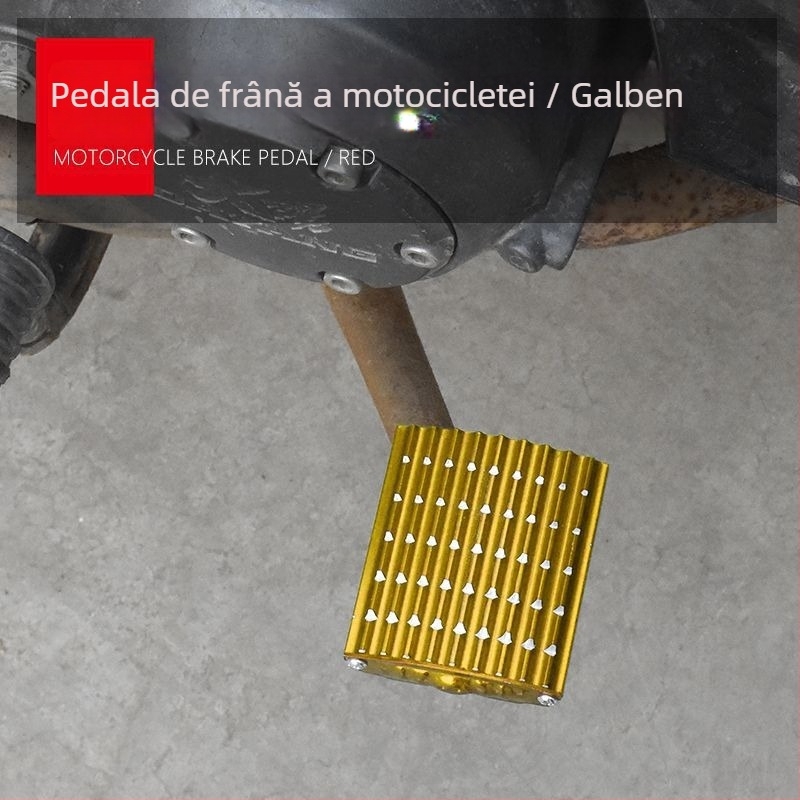 Pedală frontală de frână pentru motocicletă, din aliaj de aluminiu, finisaj cu lac de coacere, Mojielong