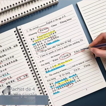 Caiet PP cu spirală, hârtie 80 g, 80 foi