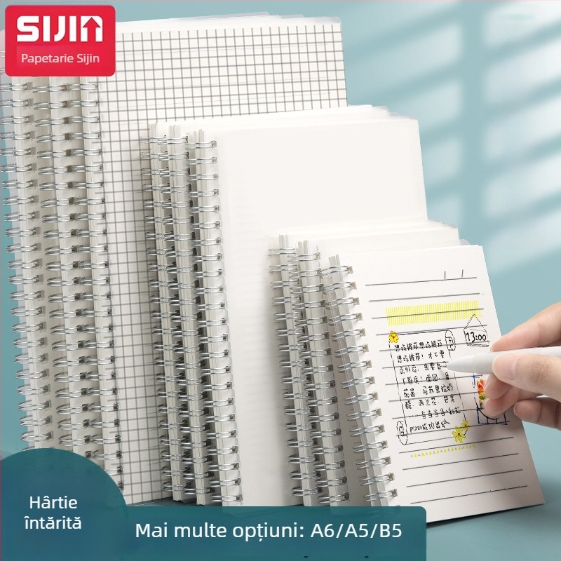 Caiet PP cu spirală, hârtie 80 g, 80 foi