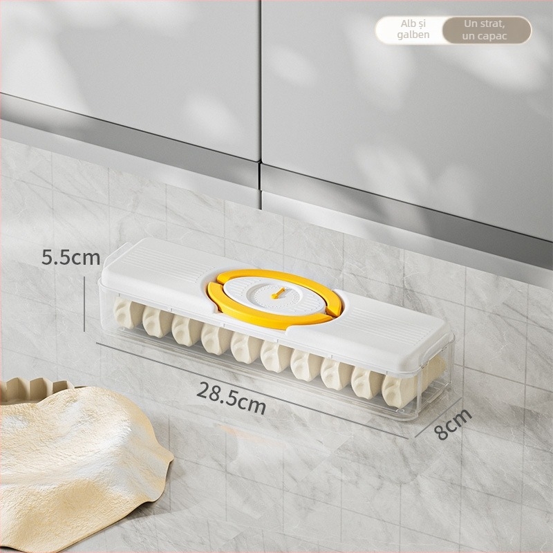 Cutie de depozitare pentru găluște în frigider – stil Nordic, plastic alimentar, sigilată, portabilă, potrivită pentru congelare