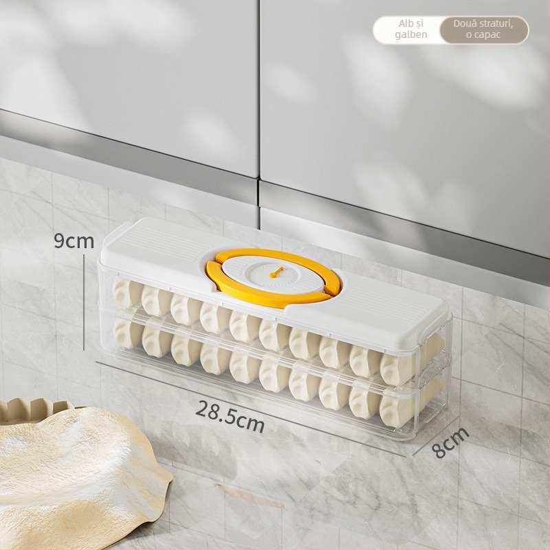 Cutie de depozitare pentru găluște în frigider – stil Nordic, plastic alimentar, sigilată, portabilă, potrivită pentru congelare