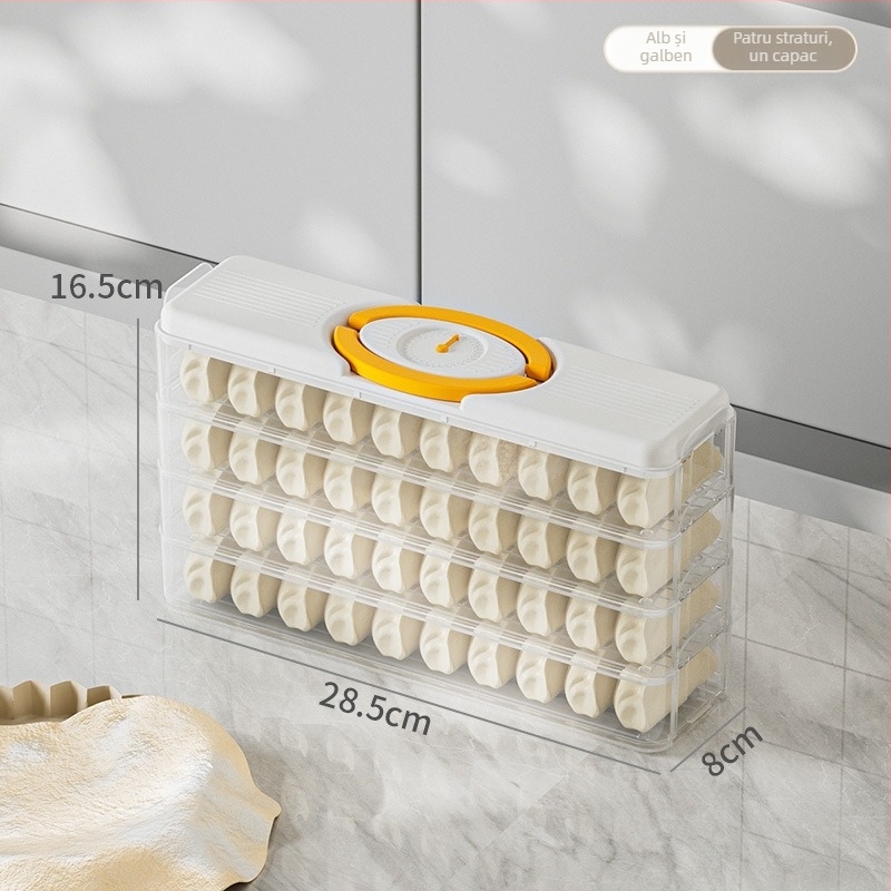 Cutie de depozitare pentru găluște în frigider – stil Nordic, plastic alimentar, sigilată, portabilă, potrivită pentru congelare