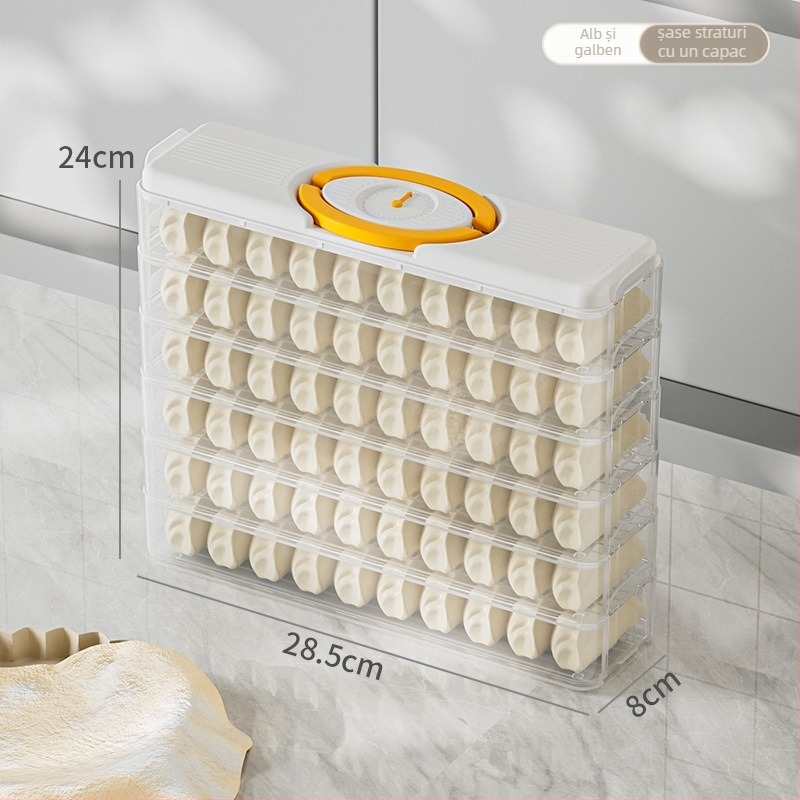 Cutie de depozitare pentru găluște în frigider – stil Nordic, plastic alimentar, sigilată, portabilă, potrivită pentru congelare