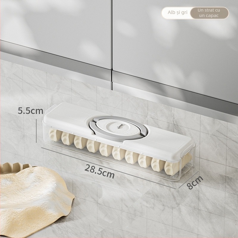 Cutie de depozitare pentru găluște în frigider – stil Nordic, plastic alimentar, sigilată, portabilă, potrivită pentru congelare