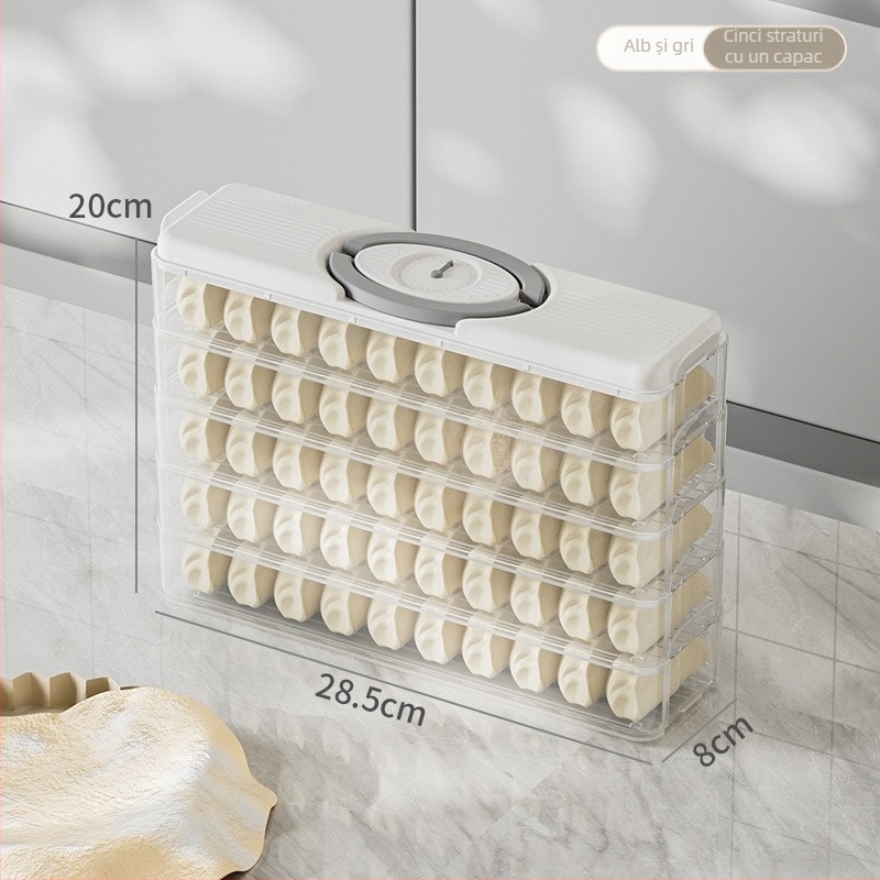 Cutie de depozitare pentru găluște în frigider – stil Nordic, plastic alimentar, sigilată, portabilă, potrivită pentru congelare