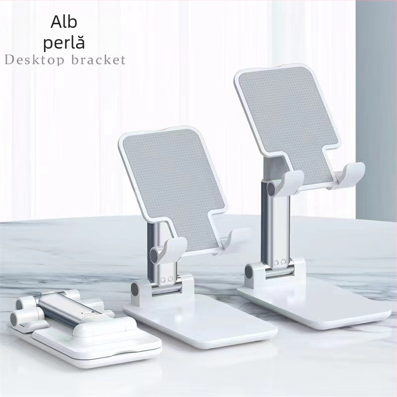 Suport pentru telefon și tabletă, suport de birou pliabil și telescopic pentru streaming live (plastic, universal)