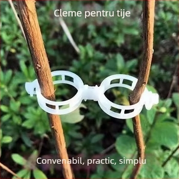 Clip de fixare pentru viță-de-vie și răsaduri — set pentru grădinărit la domiciliu, cu sârmă de legare inclusă, sprijin pentru creșterea plantelor