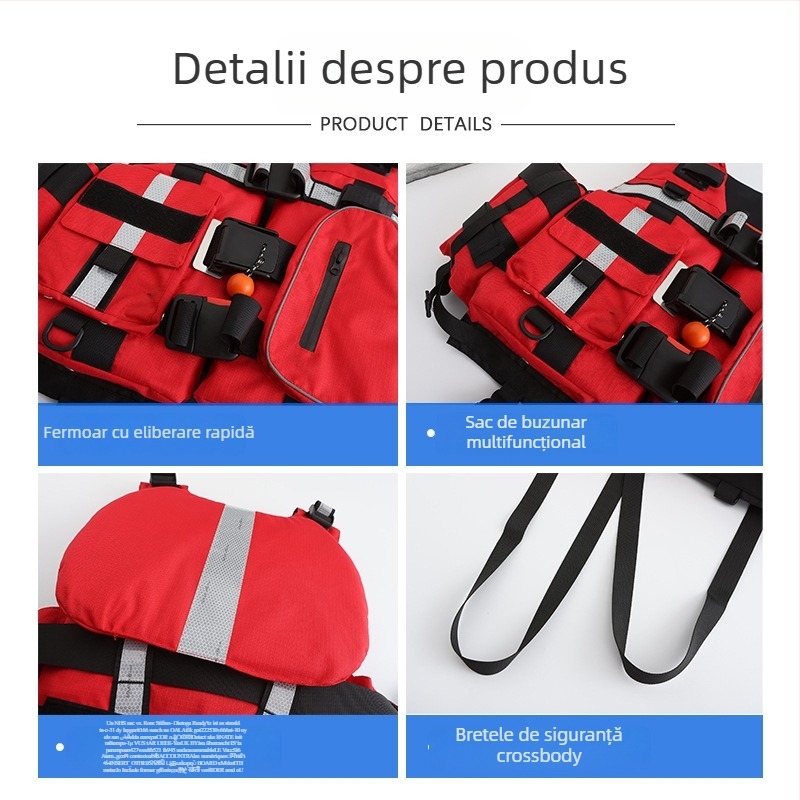 Hongzhou Rapids Vestă de Salvare pentru Apă – pentru adulți, cu plutabilitate mare, utilizare profesională în stingerea incendiilor și situații de dezastre