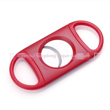 Tăietor de trabucuri din plastic, cu lamă din oțel inoxidabil, portabil, reutilizabil, imprimare siglă disponibilă