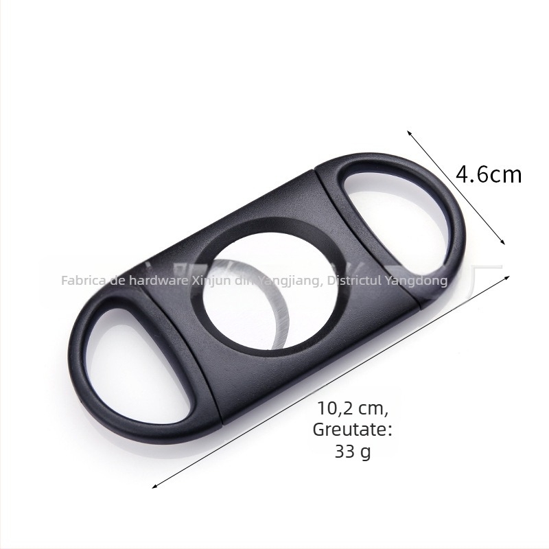 Tăietor de trabucuri din plastic, cu lamă din oțel inoxidabil, portabil, reutilizabil, imprimare siglă disponibilă