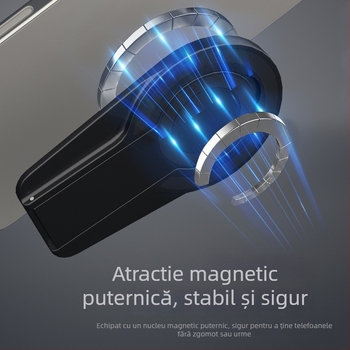 Suport de birou pentru telefon și tabletă cu prindere magnetică bidirecțională, rotativ și pliabil, reglaj în trei niveluri