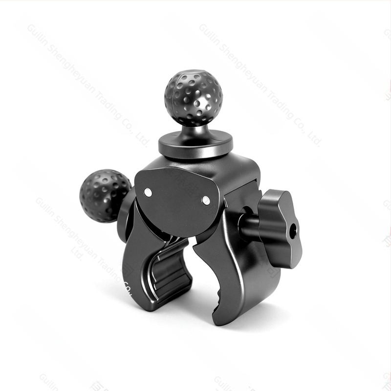 Suport universal pentru telefon mobil pentru transmisiuni live, cu clemă cu mai multe poziții pentru țeavă de bicicletă și trepied gimbal – Material ABS