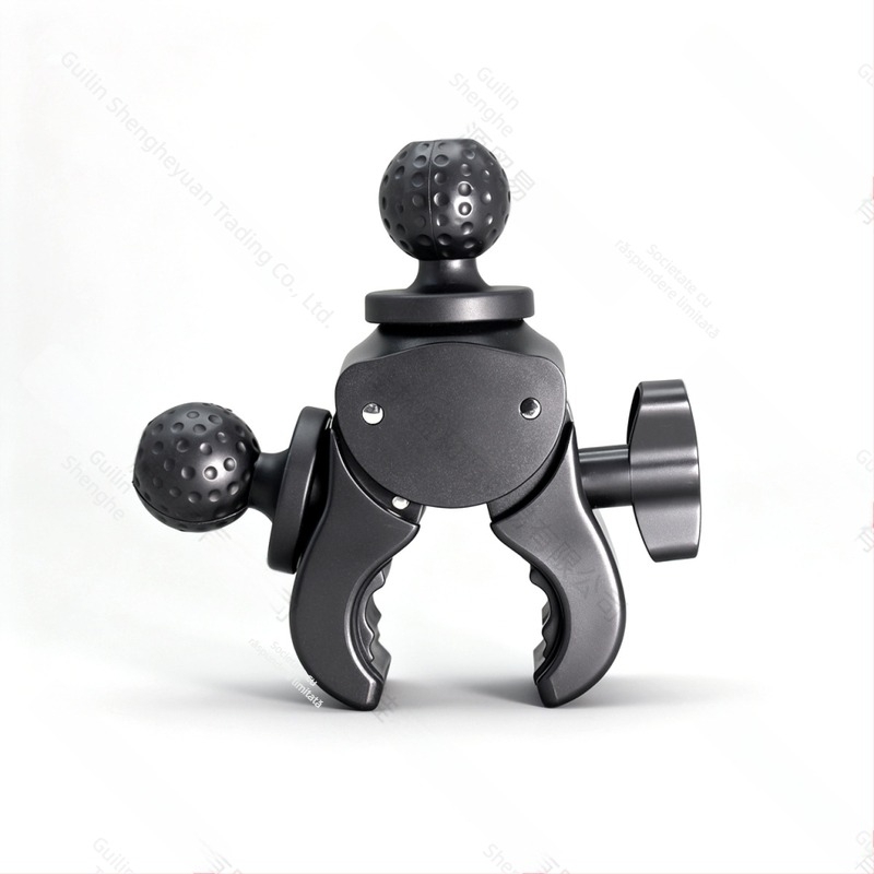 Suport universal pentru telefon mobil pentru transmisiuni live, cu clemă cu mai multe poziții pentru țeavă de bicicletă și trepied gimbal – Material ABS