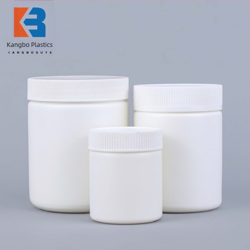 Recipient plastic cu gură largă pentru pastă de mască, sigilat, HDPE, capacități 150/350/500 g, etichete autoadezive