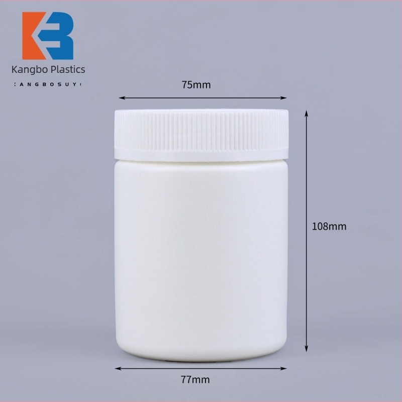 Recipient plastic cu gură largă pentru pastă de mască, sigilat, HDPE, capacități 150/350/500 g, etichete autoadezive