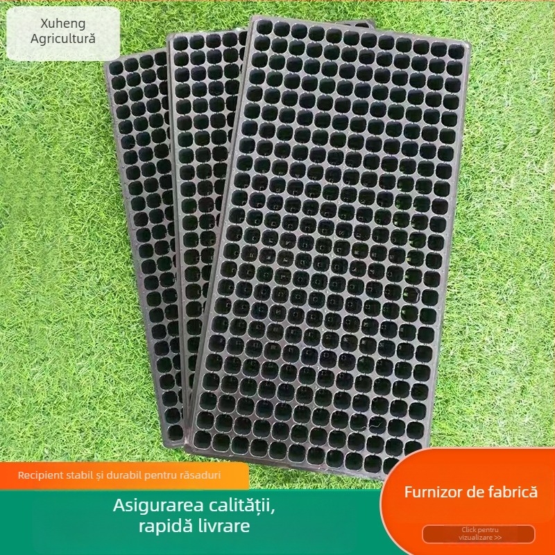 Tavă de răsaduri cu 288 de găuri, din plastic PET, tavă multifuncțională pentru răsaduri de legume și fructe