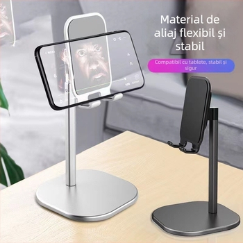 K2 suport desktop pentru telefon din aliaj de aluminiu, cu unghi reglabil și ridicare telescopică