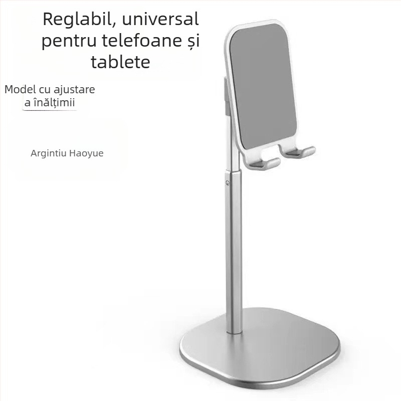 K2 suport desktop pentru telefon din aliaj de aluminiu, cu unghi reglabil și ridicare telescopică
