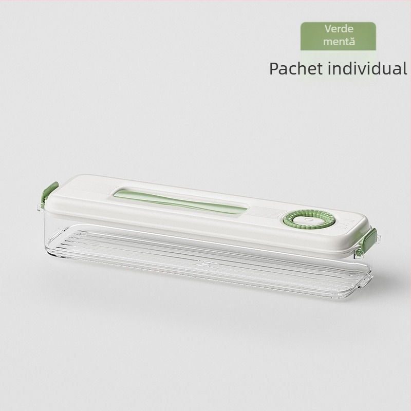 Cutie de depozitare pentru frigider, pentru gyoza și wonton, din plastic alimentar, menține prospețimea, design simplu