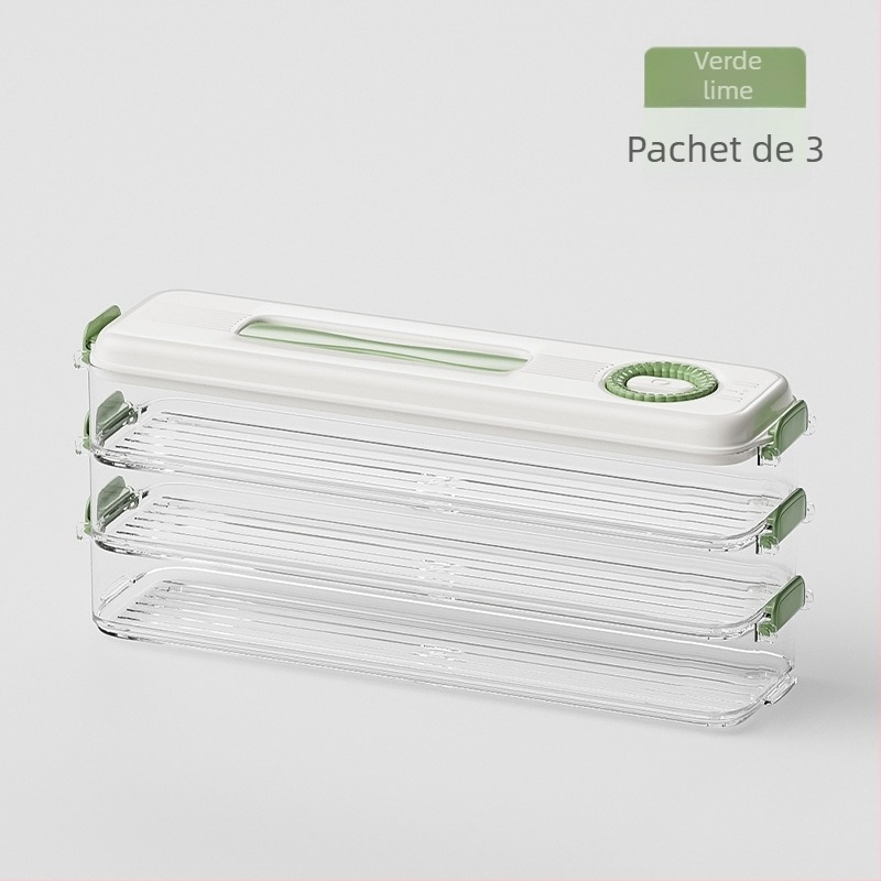 Cutie de depozitare pentru frigider, pentru gyoza și wonton, din plastic alimentar, menține prospețimea, design simplu