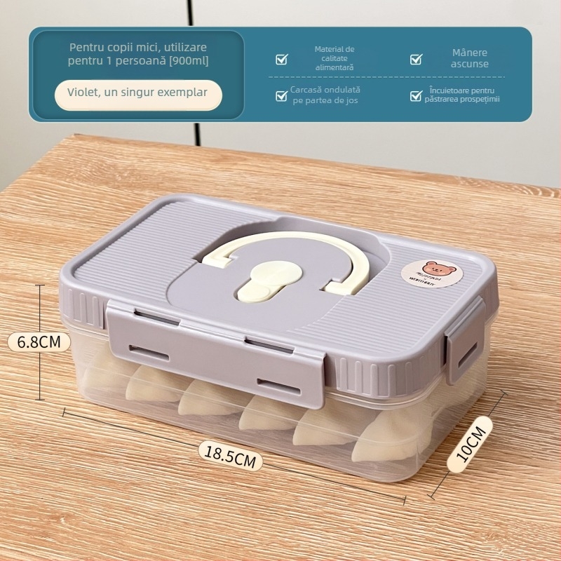 Cutie pentru colțunași, plastic, alimentară, sigilată, păstrează prospețimea, anti-aderent, compatibil cu congelatorul, Worthbuy