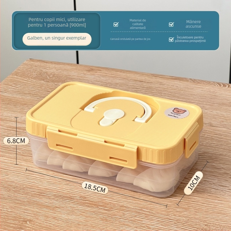 Cutie pentru colțunași, plastic, alimentară, sigilată, păstrează prospețimea, anti-aderent, compatibil cu congelatorul, Worthbuy