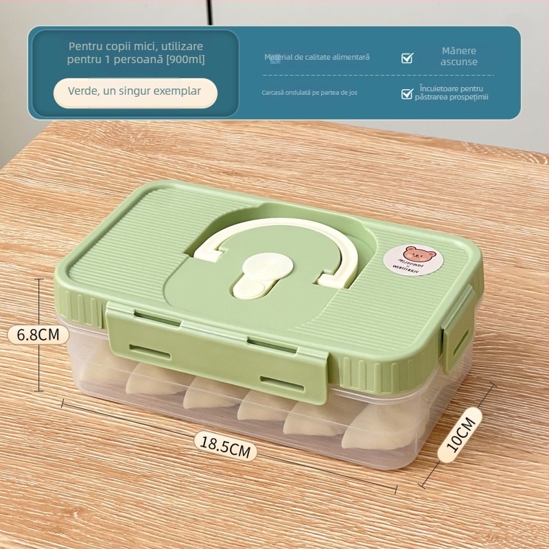 Cutie pentru colțunași, plastic, alimentară, sigilată, păstrează prospețimea, anti-aderent, compatibil cu congelatorul, Worthbuy