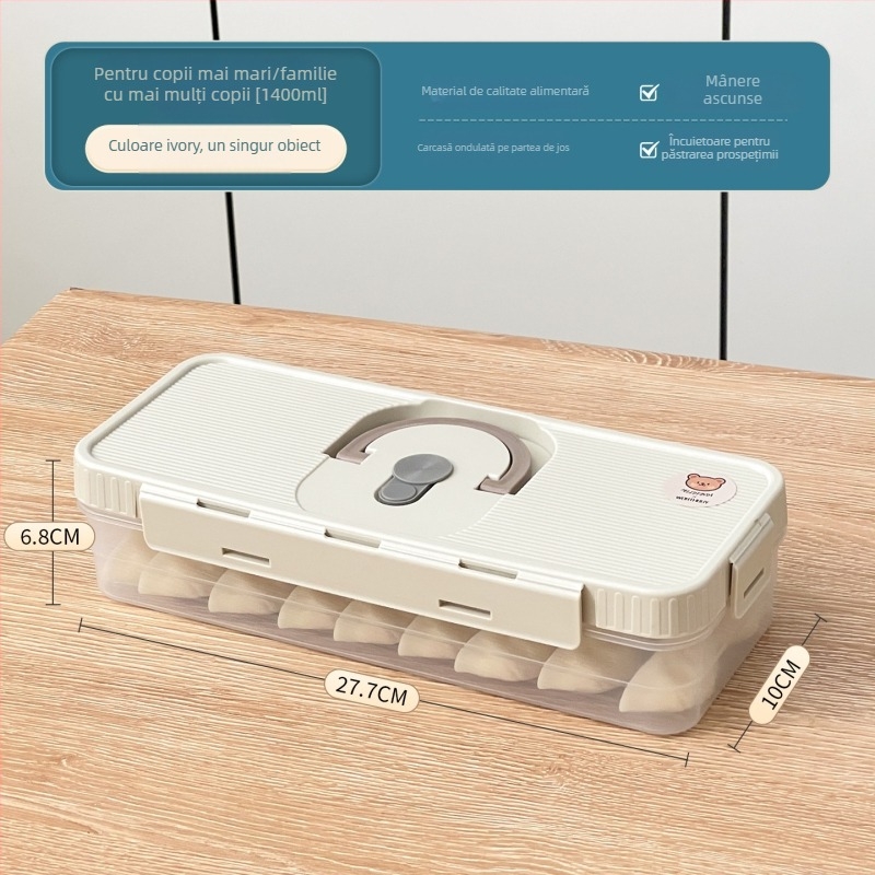 Cutie pentru colțunași, plastic, alimentară, sigilată, păstrează prospețimea, anti-aderent, compatibil cu congelatorul, Worthbuy