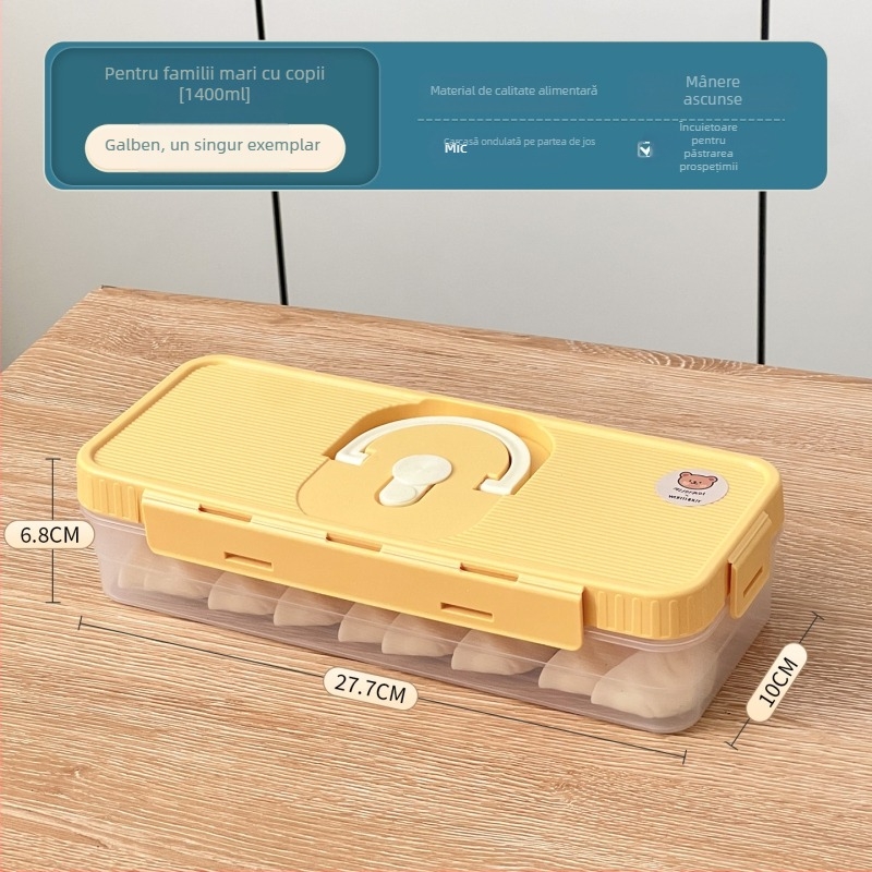 Cutie pentru colțunași, plastic, alimentară, sigilată, păstrează prospețimea, anti-aderent, compatibil cu congelatorul, Worthbuy