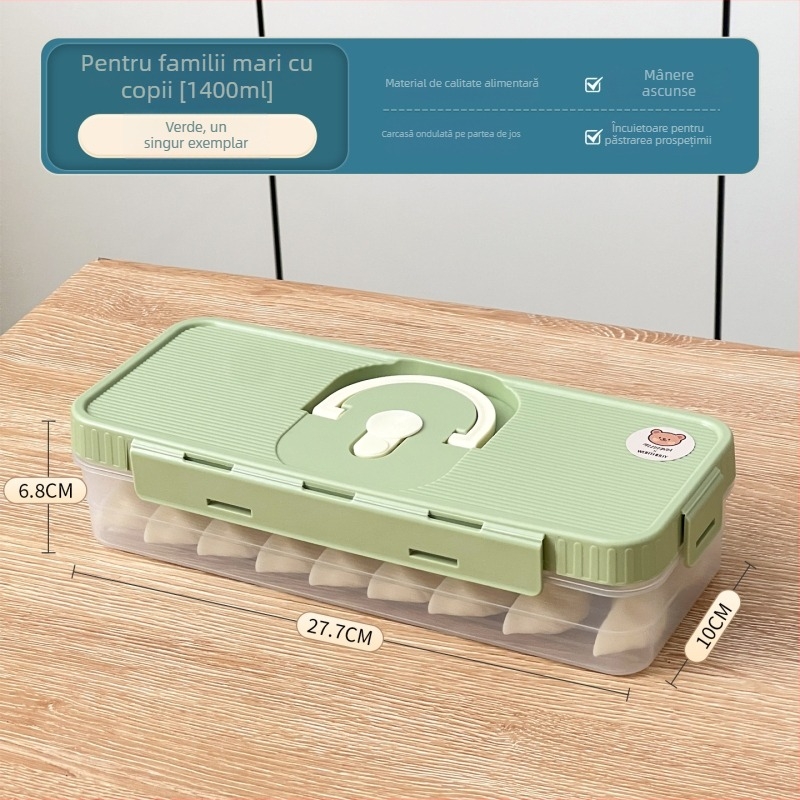 Cutie pentru colțunași, plastic, alimentară, sigilată, păstrează prospețimea, anti-aderent, compatibil cu congelatorul, Worthbuy