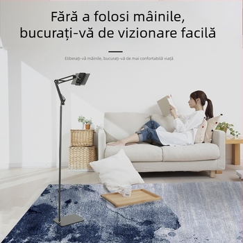 Stativ metal pentru streaming pe podea, portabil, anti vibrații, pentru casă și lângă pat