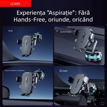 Suport pentru telefon auto - compatibil universal, prindere cu ventuză pentru parbriz, fără alimentare