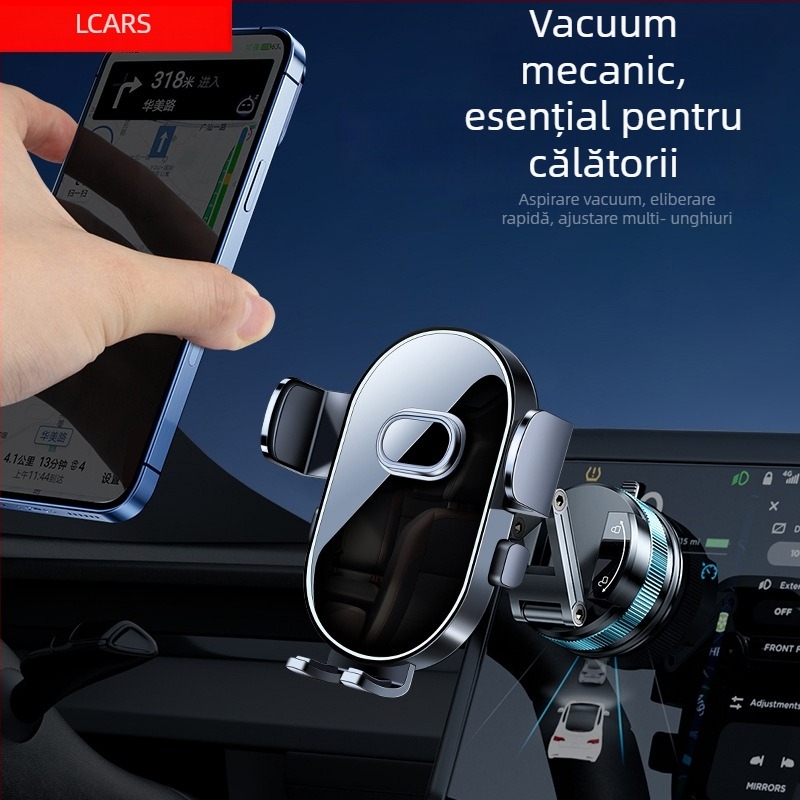 Suport pentru telefon auto - compatibil universal, prindere cu ventuză pentru parbriz, fără alimentare