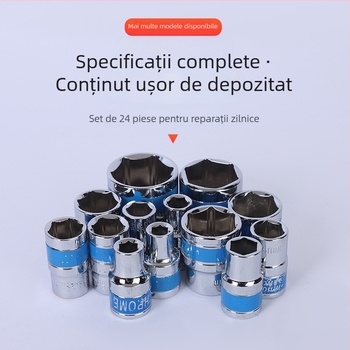Set de 24 unelte pentru reparații auto, din oțel crom-vanadiu, marca Saint qin; trusă de chei auto în cutie; potrivit pentru întreținerea la domiciliu, autovehicul, motocicletă și bicicletă; reparații mecanice.