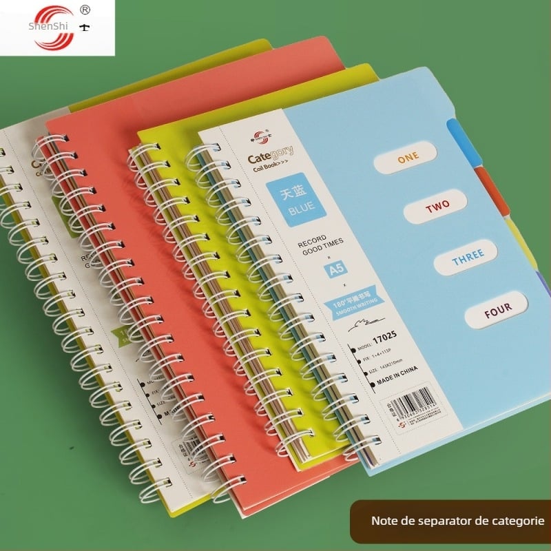 Jurnal de clasificare cu spirală îngroșată și separatoare de pagini – cadou pentru colegi de clasă