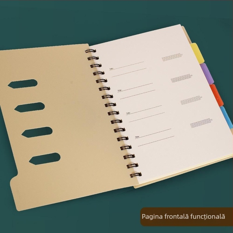 Jurnal de clasificare cu spirală îngroșată și separatoare de pagini – cadou pentru colegi de clasă
