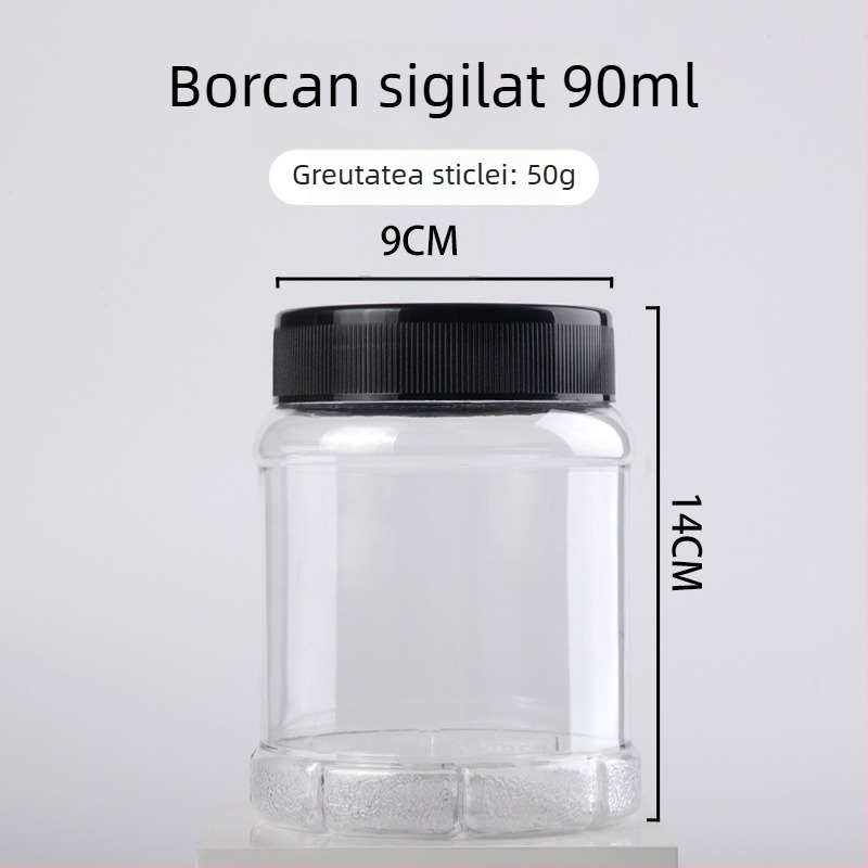 Mingyue Packaging - borcan PET alimentar cu gură largă, capac și etanșare din folie de aluminiu