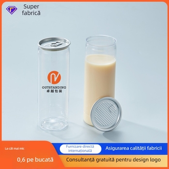 sticlă PET pentru băuturi cu capac de deschidere mare, model 202#, logo tipărit, capacități 500 ml / 330 ml / 360 ml