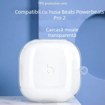 Carcasă TPU transparentă pentru Powerbeats Pro 2 – husă moale, protecție la căderi și praf