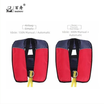 Hundred Boats veste de salvare gonflabilă, certificat CCS, cu airbaguri duble, material Oxford impermeabil