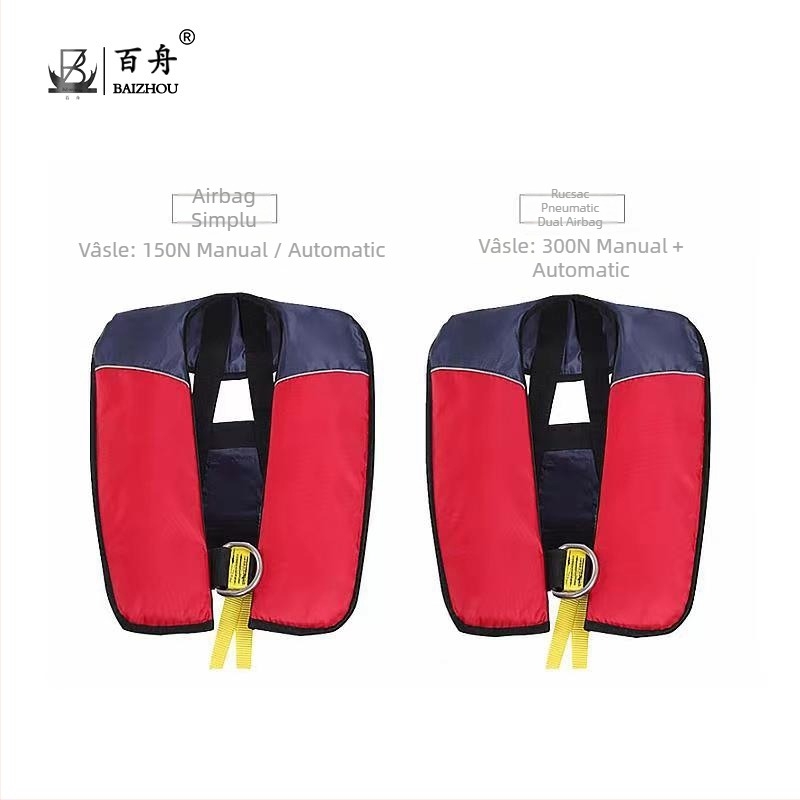 Hundred Boats veste de salvare gonflabilă, certificat CCS, cu airbaguri duble, material Oxford impermeabil