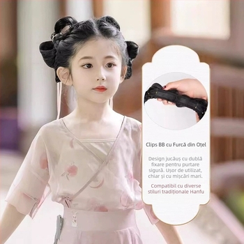 Perucă pentru copii, stil antic, coc scurt - sârmă rezistentă la temperaturi înalte