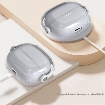 Carcasă de protecție pentru Redmi Buds6 Pro și Redmi Buds5 Pro – Carcasă transparentă cu încuietoare, turnare prin injecție PC/TPU