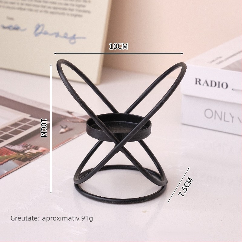 Suport de lumânare din fier - Călătorie romantică pentru cină, decor de masă, dormitor modern creativ, stil lux ușor, lansare 2021, origine Guizhou