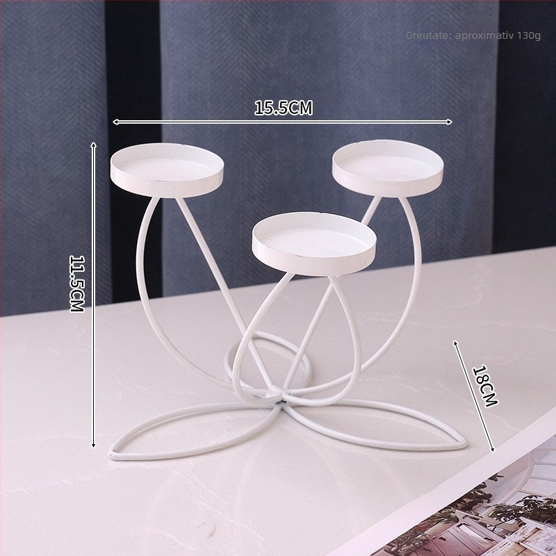 Suport de lumânare din fier - Călătorie romantică pentru cină, decor de masă, dormitor modern creativ, stil lux ușor, lansare 2021, origine Guizhou