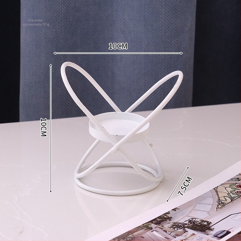 Suport de lumânare din fier - Călătorie romantică pentru cină, decor de masă, dormitor modern creativ, stil lux ușor, lansare 2021, origine Guizhou