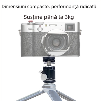 Suport portabil multifuncțional pentru telefon pentru streaming cu iluminare și cap sferic panoramic de 360°, montaj cu șurub, materiale ecologice, rotație orizontală de 360°, viteză orizontală de 360°, greutate 0,92 kg