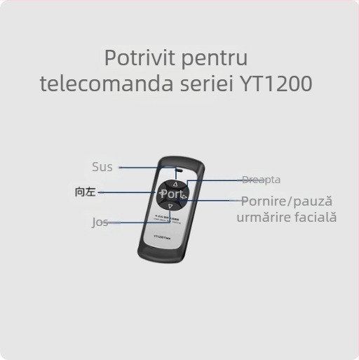 Gimbal cu urmărire facială pentru camere DSLR/mirrorless, telefoane și GoPro – control de la distanță, montaj cu șurub 1/4-inch, unghi orizontal 230°, vertical 70°, greutate 0.8 kg