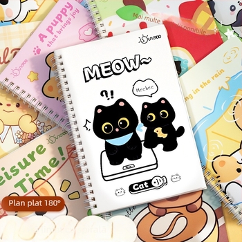 Caiet cu spirală, seria Cartoon, 76 de pagini, personalizare disponibilă