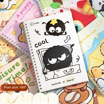 Caiet cu spirală, seria Cartoon, 76 de pagini, personalizare disponibilă